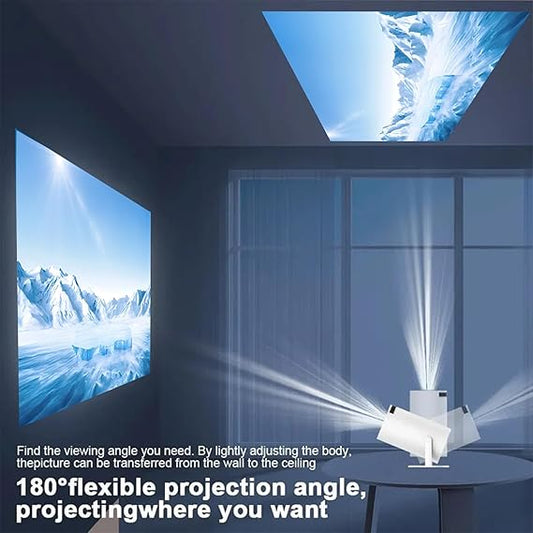 HY300 Smart 4K portable projector with biult in speakers,screen mirroring,2.4/5G WiFi, BT 5