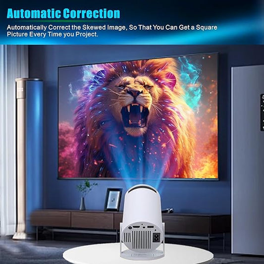HY300 Smart 4K portable projector with biult in speakers,screen mirroring,2.4/5G WiFi, BT 5
